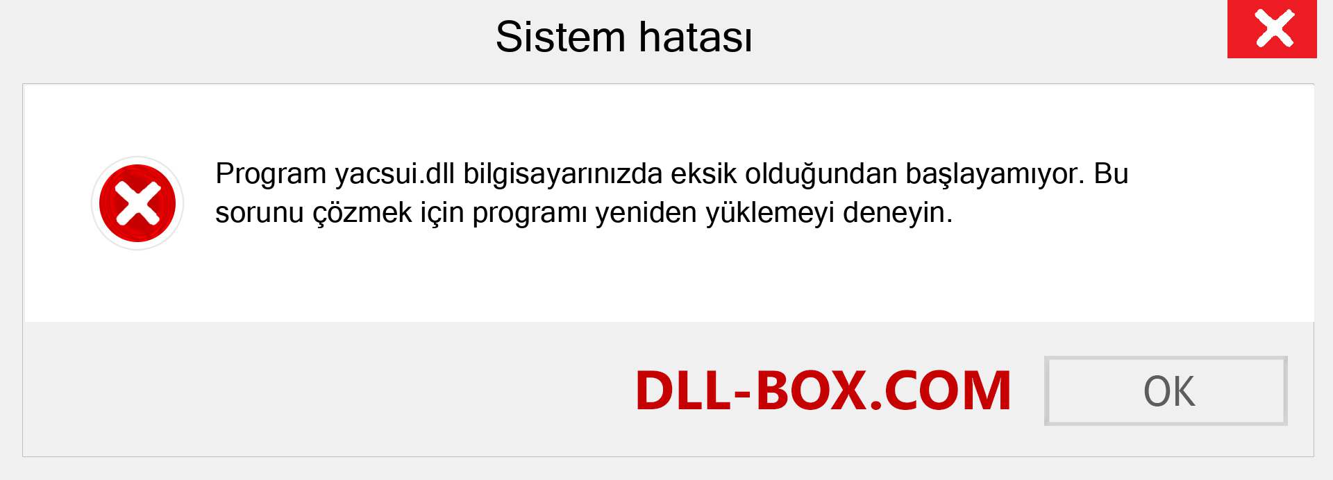 yacsui.dll dosyası eksik mi? Windows 7, 8, 10 için İndirin - Windows'ta yacsui dll Eksik Hatasını Düzeltin, fotoğraflar, resimler